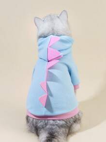 PETSIN 1pc Blue Pet Cute Dinosaur Costume Hoodies For Cats/Dogs