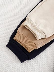 Cozy Pixies Set da 6 pezzi Body e pantaloni con stampa a lettere in maglia morbida per bambini maschi, completo invernale