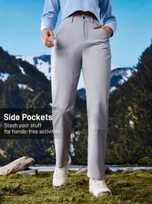 In My Nature Waterproof & Windproof Outdoor Hiking & Commuting Women Pants - Grey - View 4