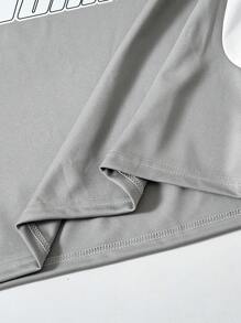 SHEIN 青少年男孩拼布针织套头衫 - 灰色 - 查看 5