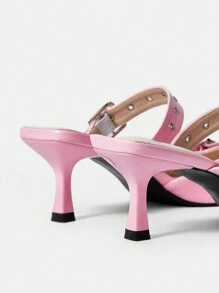 CUCCOO GRLICON Women's Y2K Punk Style High Heel Pumps, Suitable For Motorcycle, Cool Girl, Halloween, Christmas, Party Outfits - Baby Pink - View 8