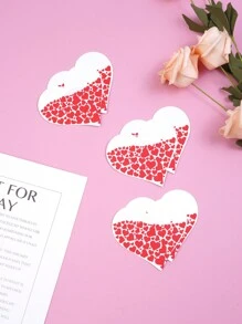 5 pares de cubrepezones con forma de corazón, edición navideña
