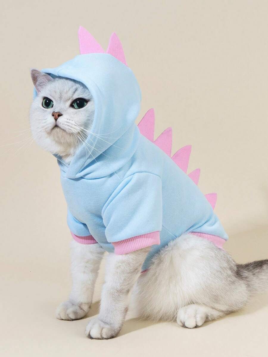 PETSIN 1pc Blue Pet Cute Dinosaur Costume Hoodies For Cats/Dogs