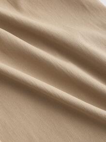 SHEIN MOD Plus Size White Retro Floral Lace Trim Straight-Leg Pants