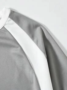 SHEIN 青少年男孩拼布针织套头衫 - 灰色 - 查看 3