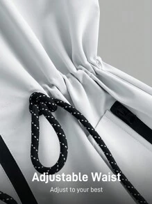 In My Nature 女士字母印花抽绳腰长袖连帽夹克 - 淺灰色 - 查看 4