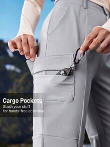 In My Nature 女士户外露营徒步城市通勤无氟防水裤，秋冬 - 灰色 - 查看 5