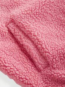 Mädchen Jacke mit Kirsch-Grafik, figurbetont, gefüttert, mit Stehkragen