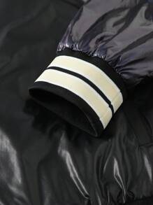 Manfinity Homme Einfarbiges, gespleißtes Sweatshirt für Herren mit langem Ärmel und Reißverschluss vorne - Schwarz - Übersicht 8