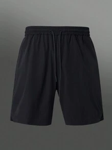 Manfinity Sport Streetwear Boyfriend Style Men's Letter Printed Drawstring Waist Sports Shorts