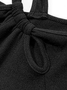 DAZY Vestido tipo body con hombros abiertos hasta la mitad de la pantorrilla, elegante para otoño e invierno