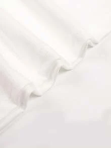 Round Neck Letter Print Women Short Sleeve T-Shirt - White - View 4