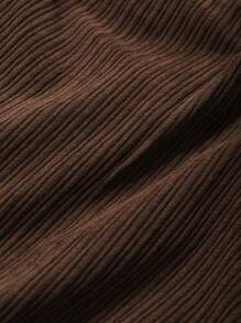 DAZY Pantalon homme casual de couleur unie, style minimaliste, polyvalent pour le port quotidien en automne - Tabac - Voir 9