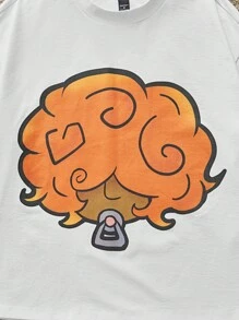 Manfinity VCAY Set de 2 piezas compuesto por una camiseta de manga corta con gráfico casual y hombros caídos, y un short de cintura elástica para hombre
