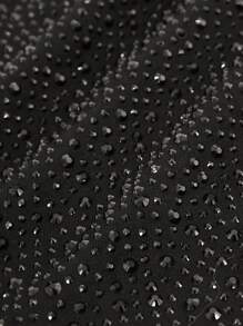 Hauture Allover Rhinestone High Waist Shorts - Black - View 7