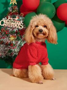 PETSIN 圣诞节 圣诞树 红色 宠物 运动衫 - 彩色 - 查看 3