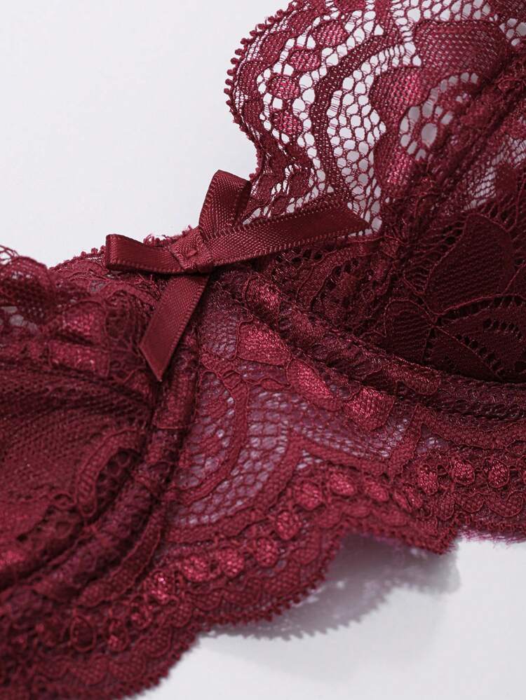 Lace Patchwork Sexy Sheer Push Up Underwire Bra,Back To School Clothes Lingerie For Women