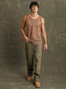 Quần Jeans Ống Thẳng Tiện Dụng Bằng Cotton Cao Cấp Cho Nam - màu nâu - Xem 4