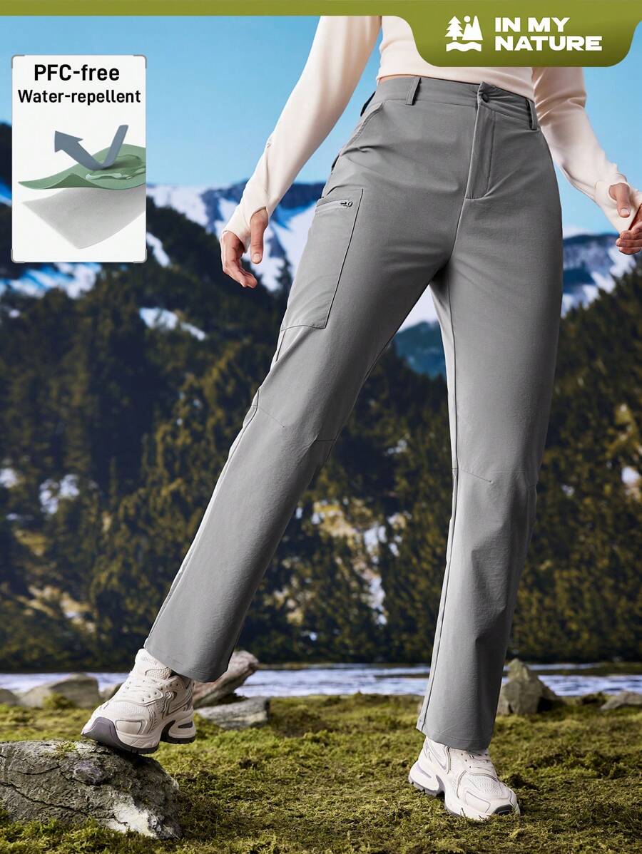 In My Nature Women's Outdoor Camping Hiking Urban Commute Fluorine-Free Water Repellent Hiking Pants - Grey - View 1