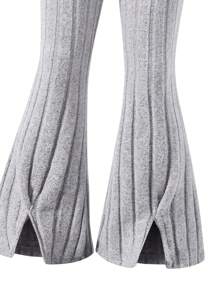 SHEIN 3pcs/Set Girls Solid Color Knitted Cardigan Jacket, Embroidered Vest And Pants, Autumn/Winter