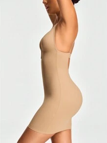 SHEIN Shape Vestido camiseta ajustado con cuello en V profundo y espalda descubierta para mujer
