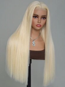 6x5 Wear&Go 无胶 613 金色假发 真人发丝 预剪 预拔 直发 透明蕾丝闭合假发 180% 密度 预漂白结 - S613 - 查看 3