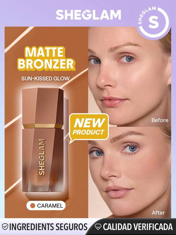 SHEGLAM Bronceador LíQuido Mate Sun Beam-Bronceador LíQuido Caramelo No Graso Bronceador Mate Natural De Larga DuracióN Bronceador Ligero Para Contorno GraduacióN CumpleañOs Vacaciones Verano OtoñO Y2K Elegante Moda Mujeres NiñAs Marca Maquillaje CosméTico Belleza Fiesta Playa Viaje Camping Aire Libre Escuela Campus ExcursióN Festivales DecoracióN Regalo Presente Rosa Chica Cosplay Mejor Color Encanto Vibra