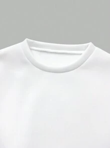 SHEIN Explorewe Tween Girls' Casual Side Button Pockets Denim Jumpsuit, Summer - Dark Wash - View 7