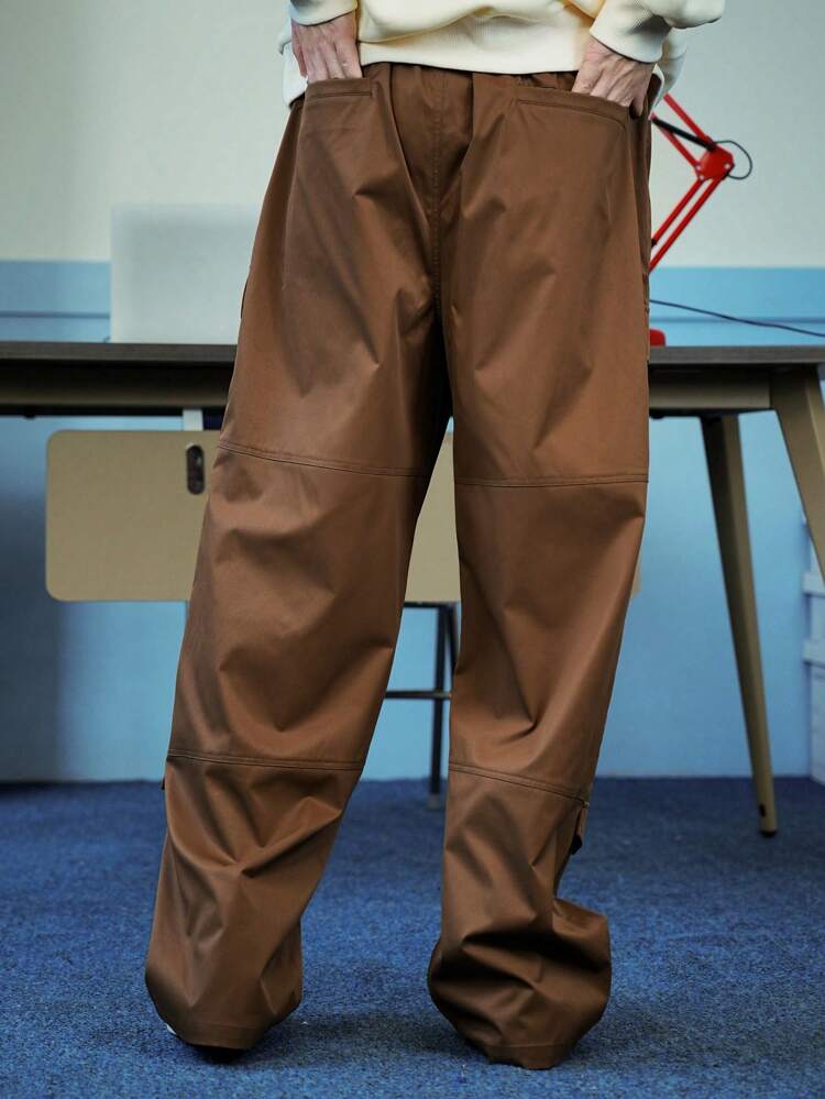 Men's Plain Multi-Pocket Casual Pants, Minimalist Everyday Wear Fall,Winter Men Joggers