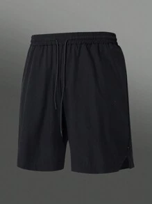 Manfinity Sport Streetwear Boyfriend Style Men's Letter Printed Drawstring Waist Sports Shorts