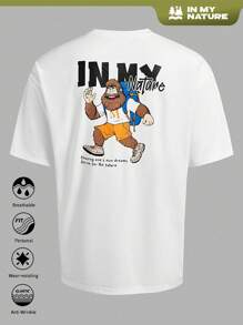 Gym Rark Men's Letter Print Crew Neck Summer Outdoor Short Sleeve T-Shirt - White - View 7