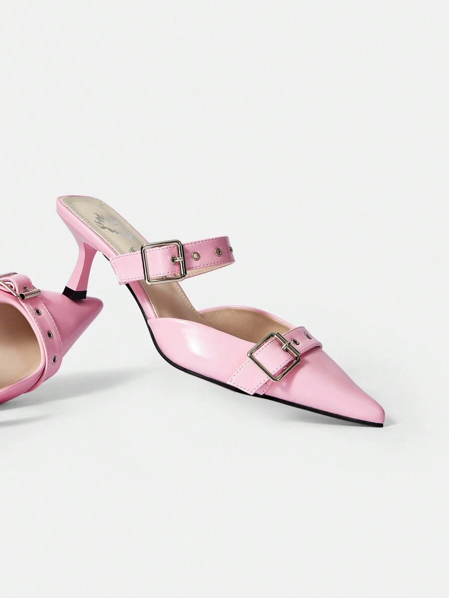 CUCCOO GRLICON Women's Y2K Punk Style High Heel Pumps, Suitable For Motorcycle, Cool Girl, Halloween, Christmas, Party Outfits - Baby Pink - View 1