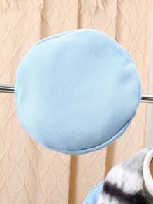 Tween Girl Casual Fluffy Patchwork Single Breasted Knitted Jacket With Hat & Bag - Blue - View 4