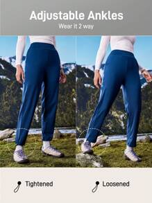 In My Nature Pantaloni da trekking da donna con vita elastica, termocuciti morbidi, aperture regolabili per le gambe, adatti per attività all'aperto e spostamenti in città