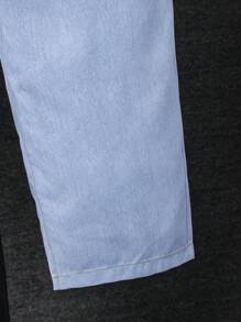 2 件青少年男孩时尚格子衬衫和牛仔裤套装，秋冬季时尚休闲装 - 彩色 - 查看 3