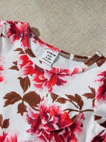 SHEIN 5pcs Girls Comfortable Long Sleeve Tops, Autumn - Multicolor - View 6