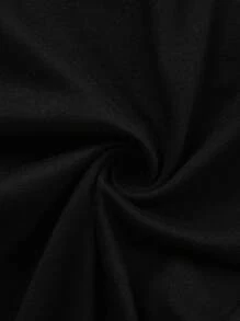 Teen Girl Flared Black Casual Leggings With Love Jacquard Elastic Waistband, Versatile Bottoms - Black - View 6