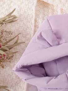 Áo khoác ấm áp thời trang cho bé gái sơ sinh màu tím, mùa thu/đông - Màu tím - Xem 4