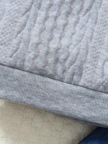 SHEIN Vintaside Kids Set da 2 pezzi per ragazzi: felpa girocollo a maniche lunghe con stampa cavaliere a cavallo, felpa in maglia a costine e pantaloni in jeans lavati, adatto per ritorno a scuola, autunno/inverno, Ognissanti, Natale