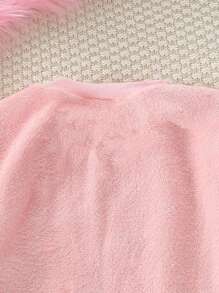 2 件青少年女孩樱桃图案保暖内衬长袖上衣和裤子家居服套装，舒适又温暖