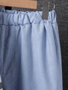 2 件青少年男孩时尚格子衬衫和牛仔裤套装，秋冬季时尚休闲装 - 彩色 - 查看 5