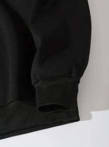 Manfinity Dauomo 2 件套男士字母印花圆领长袖运动衫和运动裤，秋季休闲套装