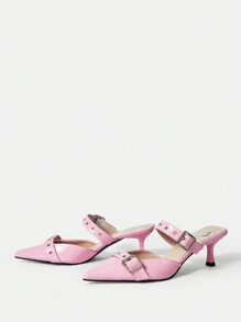 CUCCOO GRLICON Women's Y2K Punk Style High Heel Pumps, Suitable For Motorcycle, Cool Girl, Halloween, Christmas, Party Outfits - Baby Pink - View 6