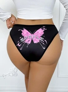 AltCore Plus Size Underwear, Romantic And Sweet Lace Patchwork Butterfly Design, Comfortable For Everyday Wear