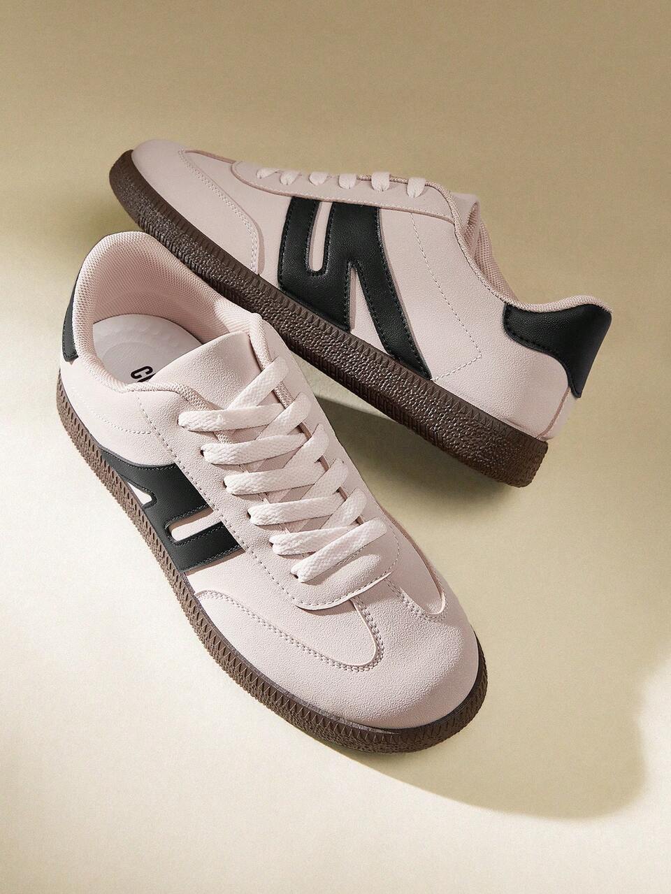 CUCCOO EASI Women's Pink German Trainers New Spring&Thick Sole Elevator Sneakers Casual Shoes Shoes For Women Sneakers Spring Shoes Easter Tainers Back To School
