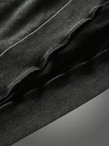 Manfinity VCAY Plus Size Men's Loose Snowflake & Spider Mouth Print Hooded Sweatshirt, For Fall Winter