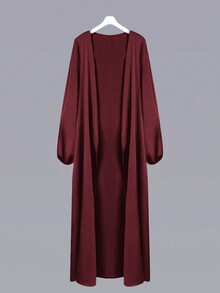 Al Najma عباءة أنيقة لون سادة بأكمام فوانيس للنساء...