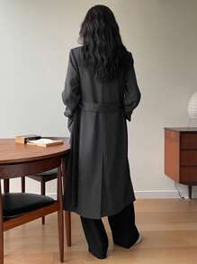 DAZY Women's Casual Solid Color Double-Breasted Regular Jacket, Autumn