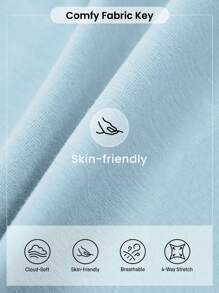 In My Nature Maglietta a maniche lunghe con collo morbido e alta elasticità da donna, adatta per campeggio, trekking, pendolarismo in città, colore blu - Blu - Visualizzare 4