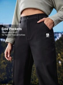 In My Nature Pantalones de senderismo con forro térmico para mujer para otoño/invierno, pantalones con calefacción